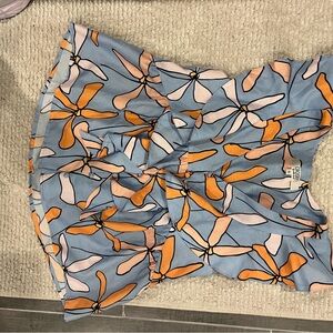 Crosby Blue and Orange Patterned Blouse